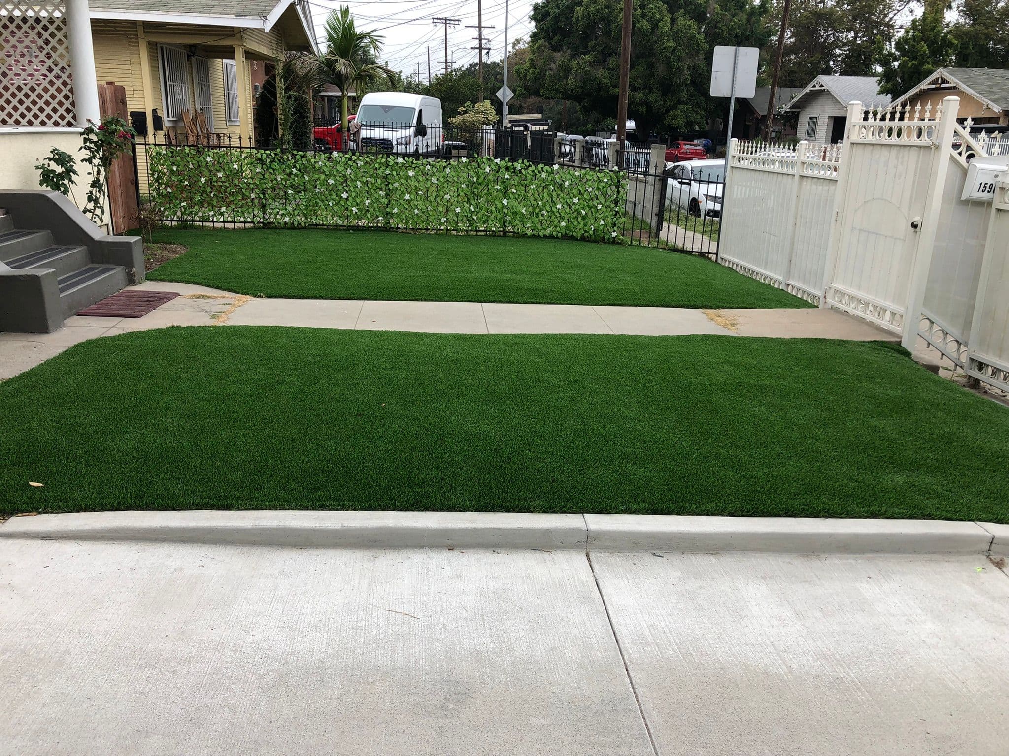 Home with premium synthetic turf