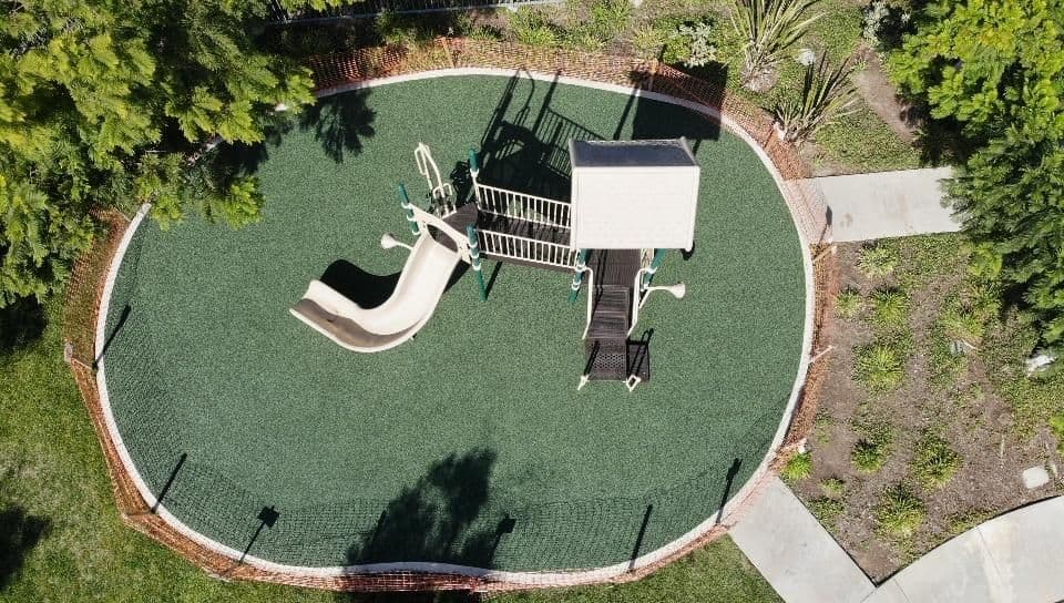 Park with rubber surfacing